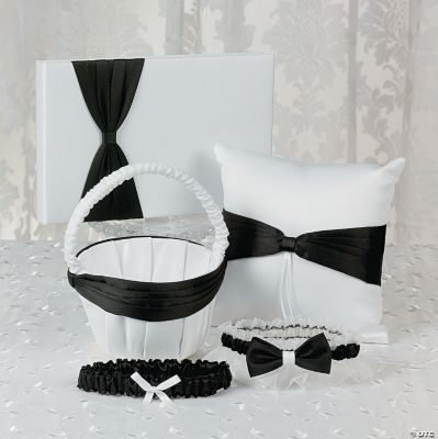 Black Ribbon Wedding Set