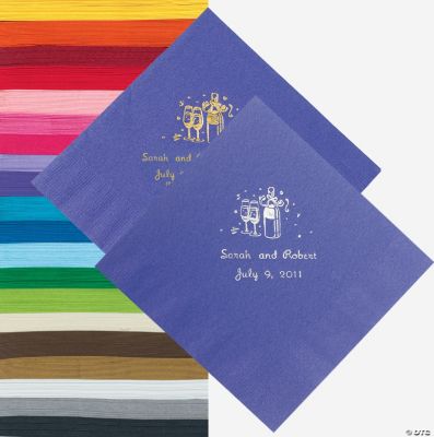 Personalized Champagne Luncheon Napkins