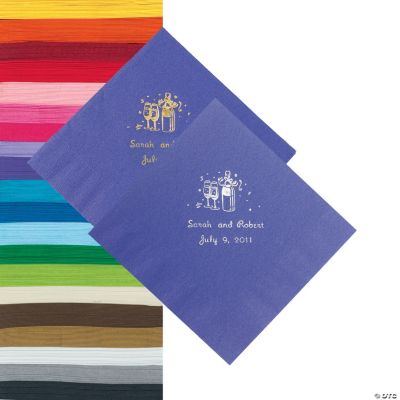 Personalized Champagne Beverage Napkins