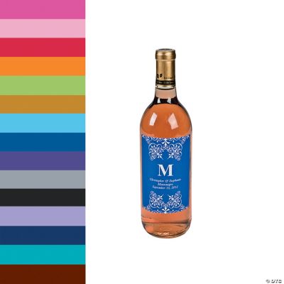 Monogrammed Wine Bottle Labels