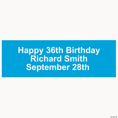 Personalized Solid Turquoise Banner