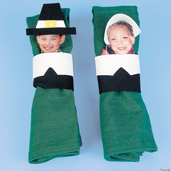 Pilgrim/Native American Photo Napkin Rings