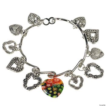Multi-Colored Milleflori Heart Charm Bracelet Project