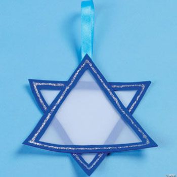 Foam and Vellum Star of David Light Catcher