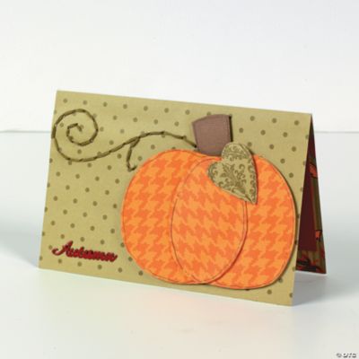 Stitched Pumpkin Card