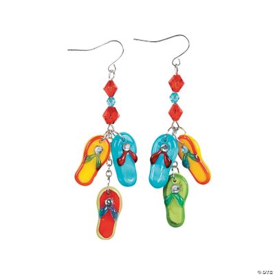 Flip Flop and Cut Glass Crystal Earrings Project
