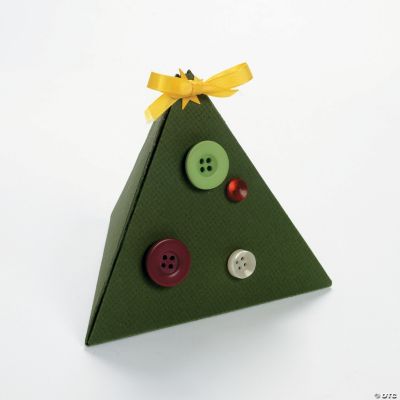 Christmas Tree Boxes with Buttons