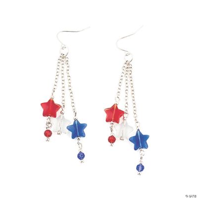 4th Of July Star Earrings