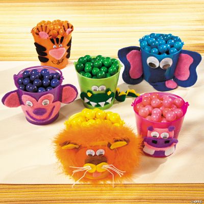Safari Animal Mini Plastic Pails
