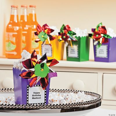 Birthday Celebration Pinwheel Popcorn Boxes