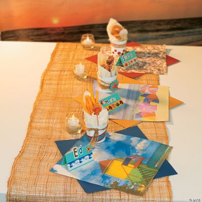 Beach Scene Placemats, Pails & Place Cards