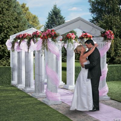 Marble Fluted Archway with Gossamer Accents