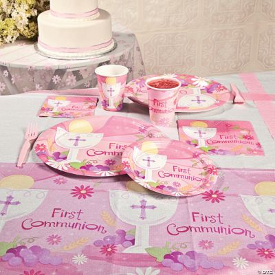 Pink 1st Communion Party Supplies