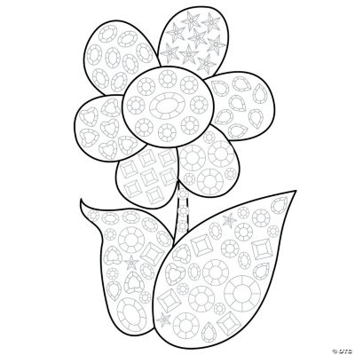Jeweled Flower Mosaic Template