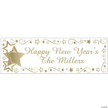 Personalized Gold Star Banners