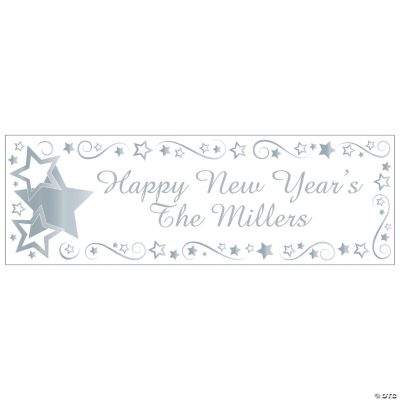 Personalized Silver Star Banner - Small