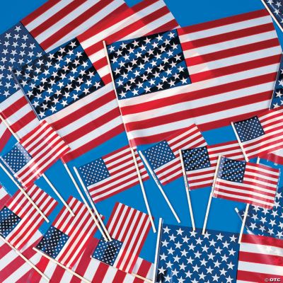 Patriotic Plastic American Flags