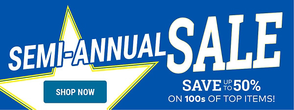 Semi-Annual Sale - Save up to 50%