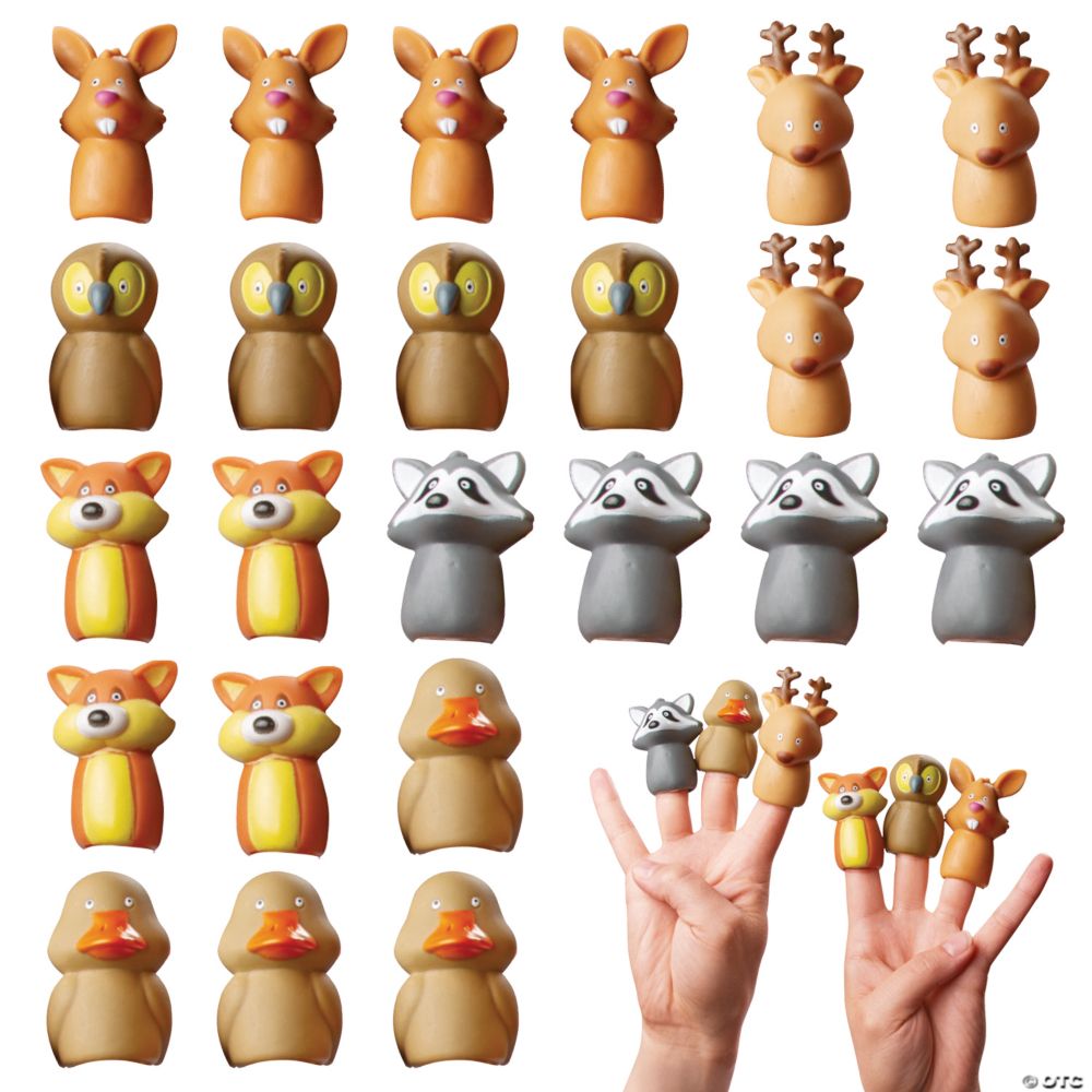 Woodland Character Finger Puppets - 24 Pc.