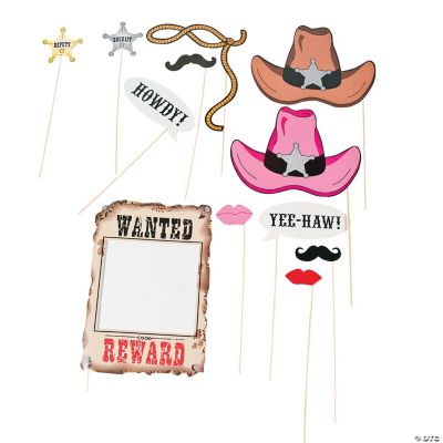 Western Photo Stick Props- 12 Pc. | Oriental Trading for Cowboy Photo Booth Props Free Printables