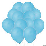 11 Light Blue Latex Balloons - 24 Pc.