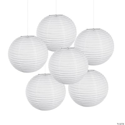 18" White Hanging Paper Lanterns Oriental Trading