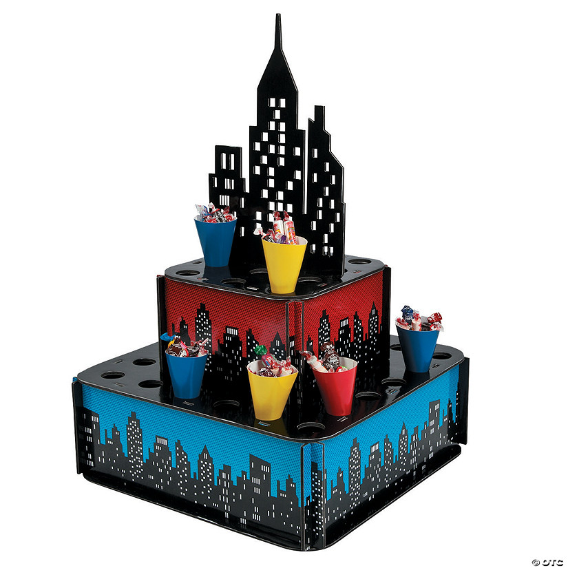 Astra Gourmet super Hero Cardboard cupcake stand dessert Tower Spiderman