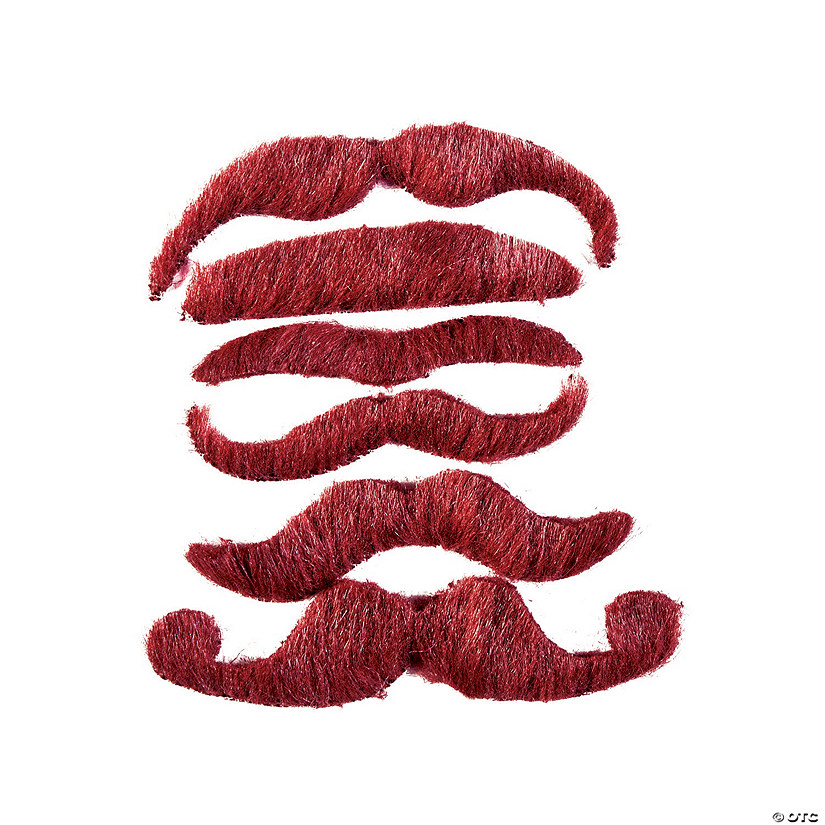 Costume Moustache Orange by OTC 12 Synthetic Mustache Assortment
