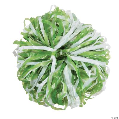 Green & White TwoTone Spirit Cheer PomPoms 24 Pc. Toys 24