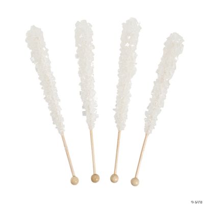 White Rock Candy Lollipops 12 Pc. Oriental Trading