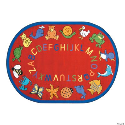 Joy Carpets ABC Animals Classroom Rug - 5 ft. 4