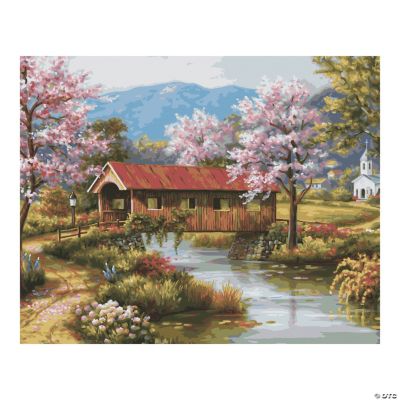 Plaid® Covered Bridge Paint By Number Kit - Discontinued