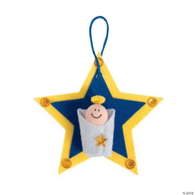 Download Baby Jesus Star Christmas Ornament Craft Kit Discontinued PSD Mockup Templates