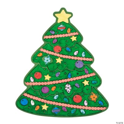 Color Your Own Fuzzy Christmas Tree-Shaped Posters - Discontinued
