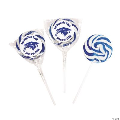 Personalized Graduation Swirl Lollipops - 24 Pc. | Oriental Trading