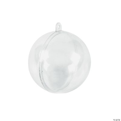 Wholelsae 9cm diameter Transparent PS plastic ball Christmas decoration ball