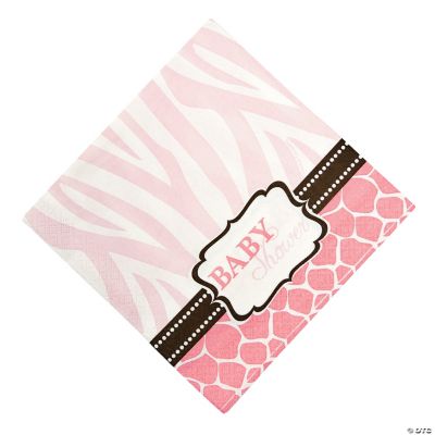 Wild Safari Pink Baby Shower Luncheon Napkins Discontinued