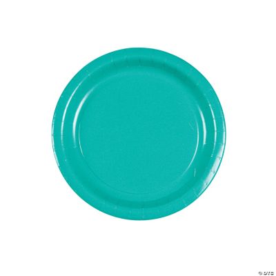 Tropical Teal Paper Dessert Plates Discontinued