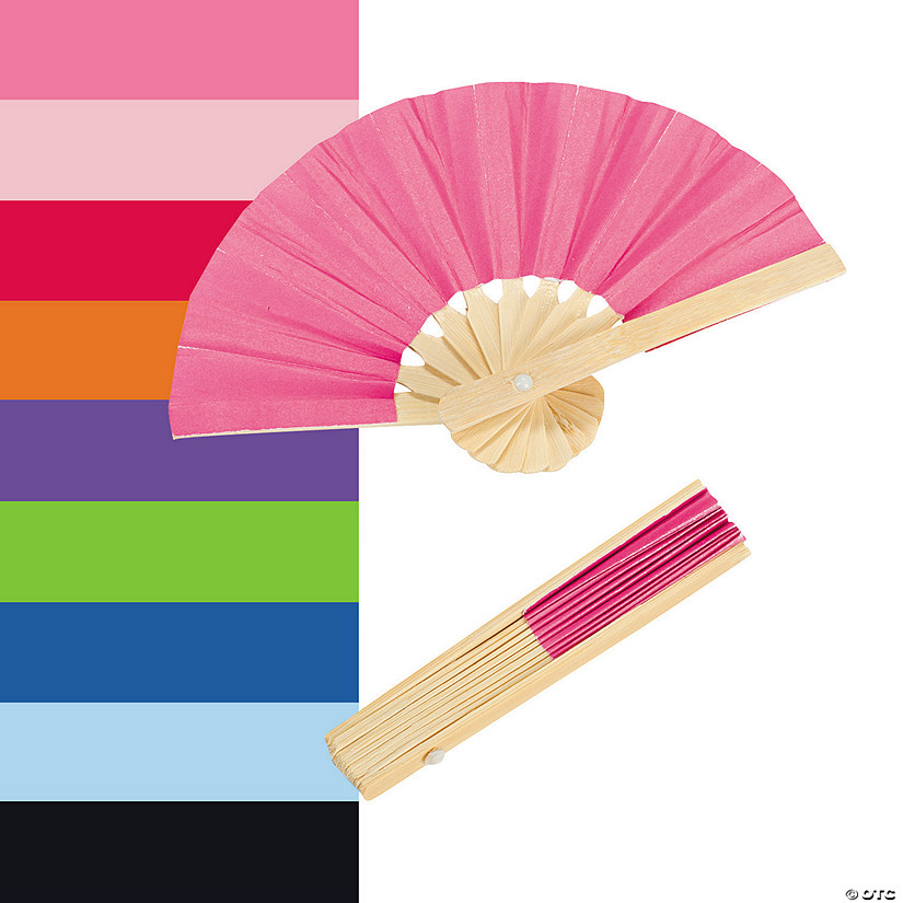 Chinese Bamboo Fan Folding Hand Fans for Outdoor Wedding Party Favors U Pick 