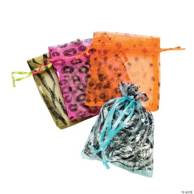 Neon Animal Print Drawstring Bags Discontinued