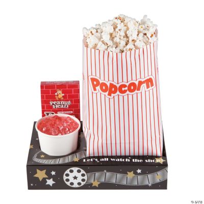 Snack Bar Carry-Out Trays  Large Red & White Food Tray - Gold