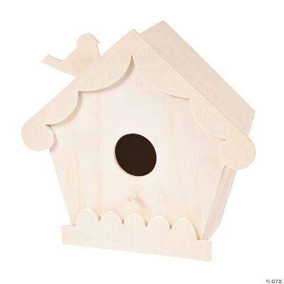 DIY Unfinished Wood Large Birdhouse - Oriental Trading - Discontinued