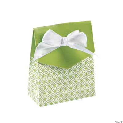 Lime Green Tent Favor Boxes With Bow Discontinued