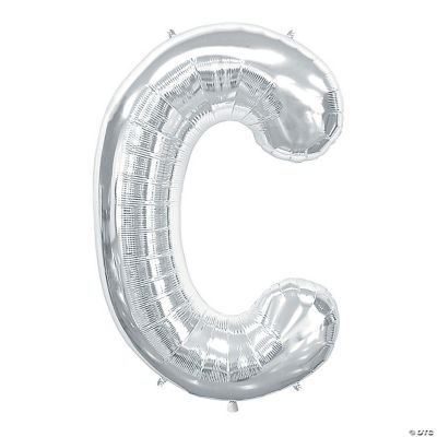 Amscan Silver Letter & Number Balloon Stickers, 6 Sheets, 133pc