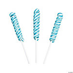 Light Blue Mini Twisty Lollipops - 24 Pc.