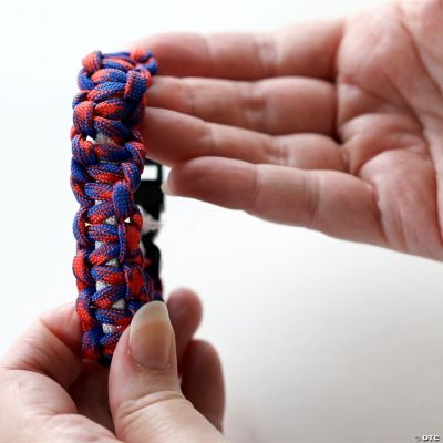 Red, White & Blue Paracord Bracelet Craft Kit - Makes 12