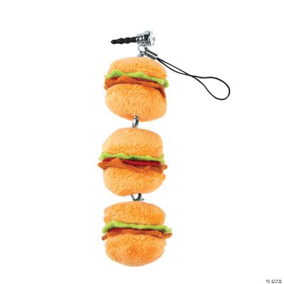 Plush Hamburger Cell Phone Screen Cleaner Charm Discontinued