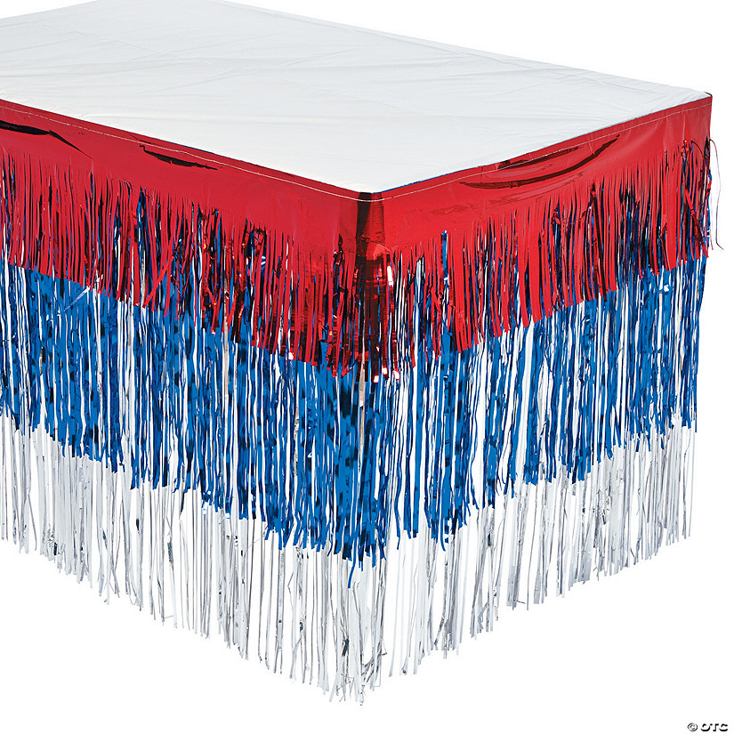 Patriotic Table Skirting 4th of July 