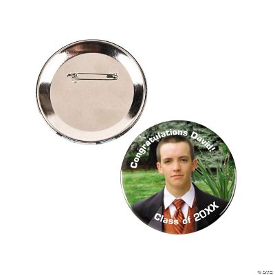 BROWN PINBACK Template,Full Color Personalized Funeral Buttons