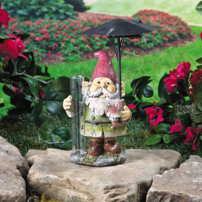 Gnome Rain Gauge with Solar Lights Discontinued